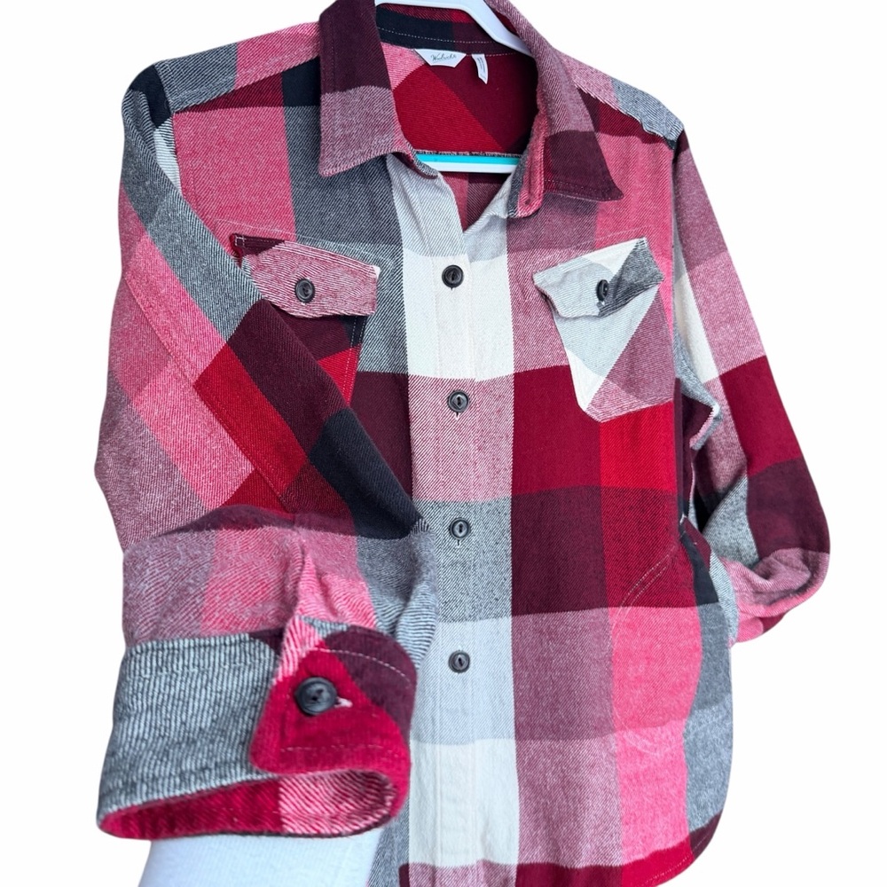 Woolrich Bonfire Buffalo Plaid Button-Up Shirt Jacket XL Classic Outdoorsy Style